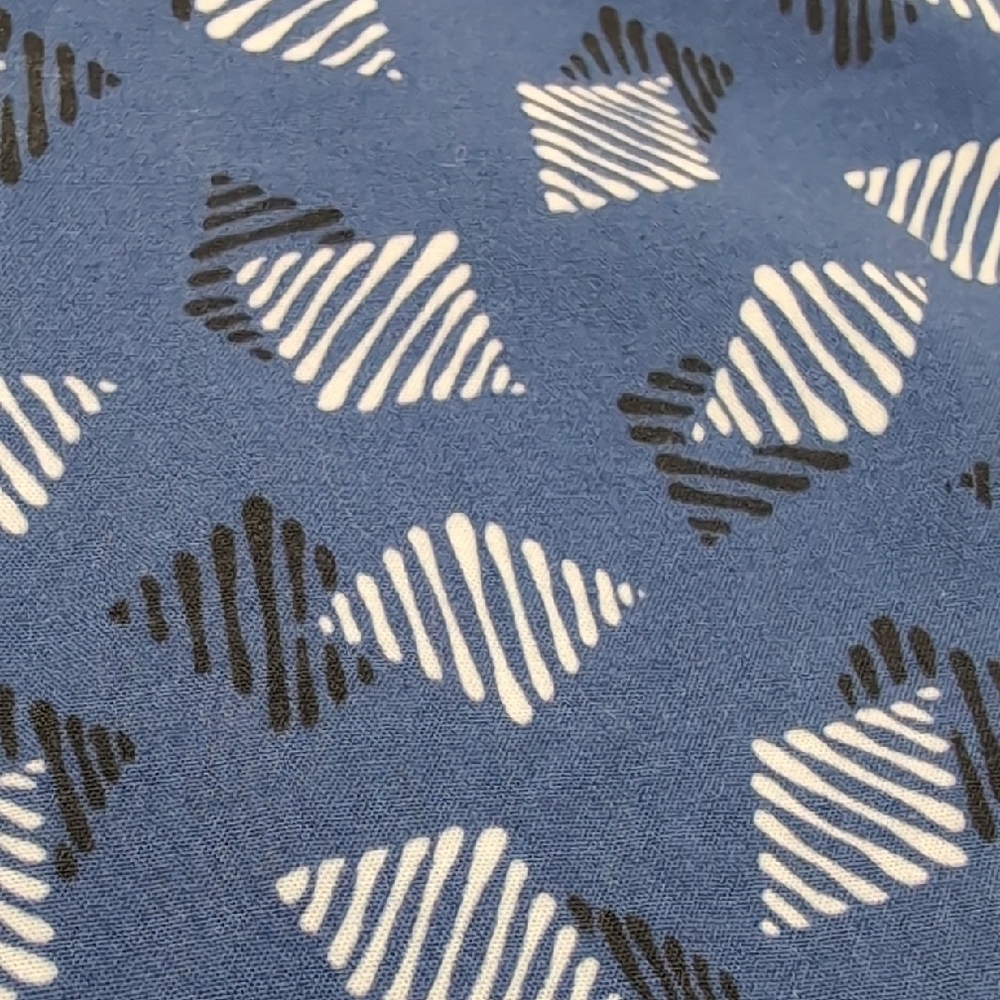 Bugatchi Cotton Blue White Geometric Patterned Button Down Dress Shirt Size M - Picture 4 of 13